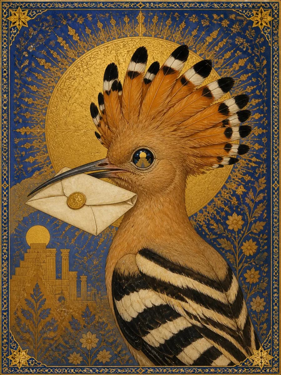 Editorial portrait for The Hoopoe of Sulayman: Creature portrait