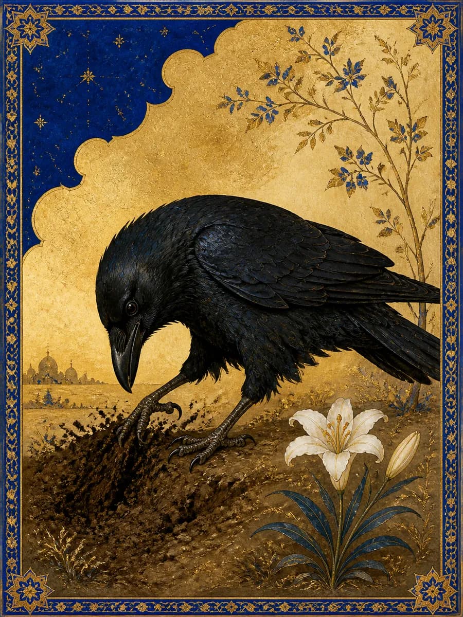 Editorial portrait for The Raven of the Burial: Creature portrait