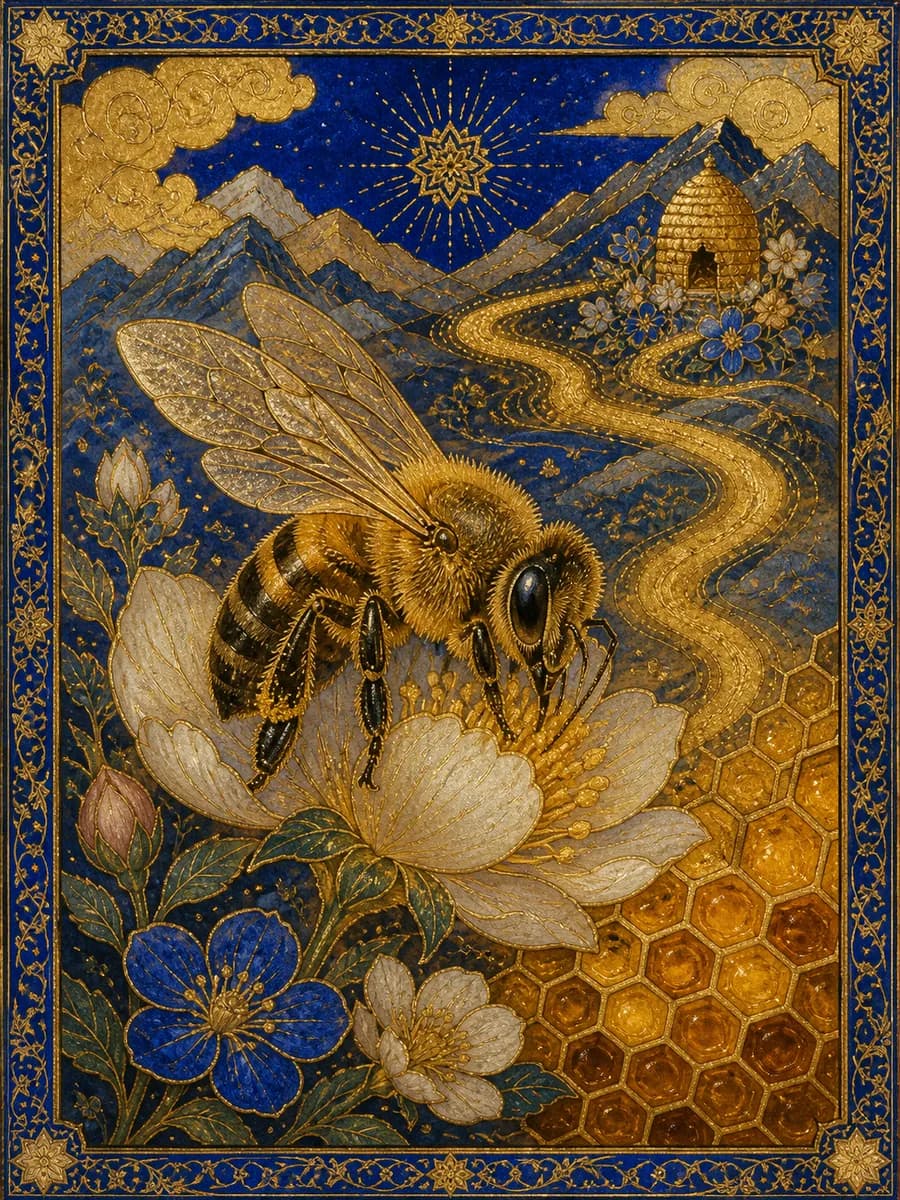 Editorial portrait for The Bee of the Revelation: Creature portrait