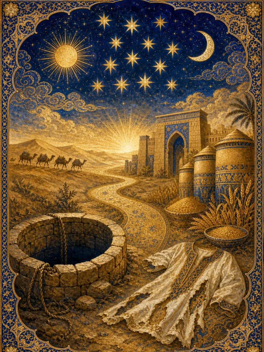Illuminated painting for sura Yusuf