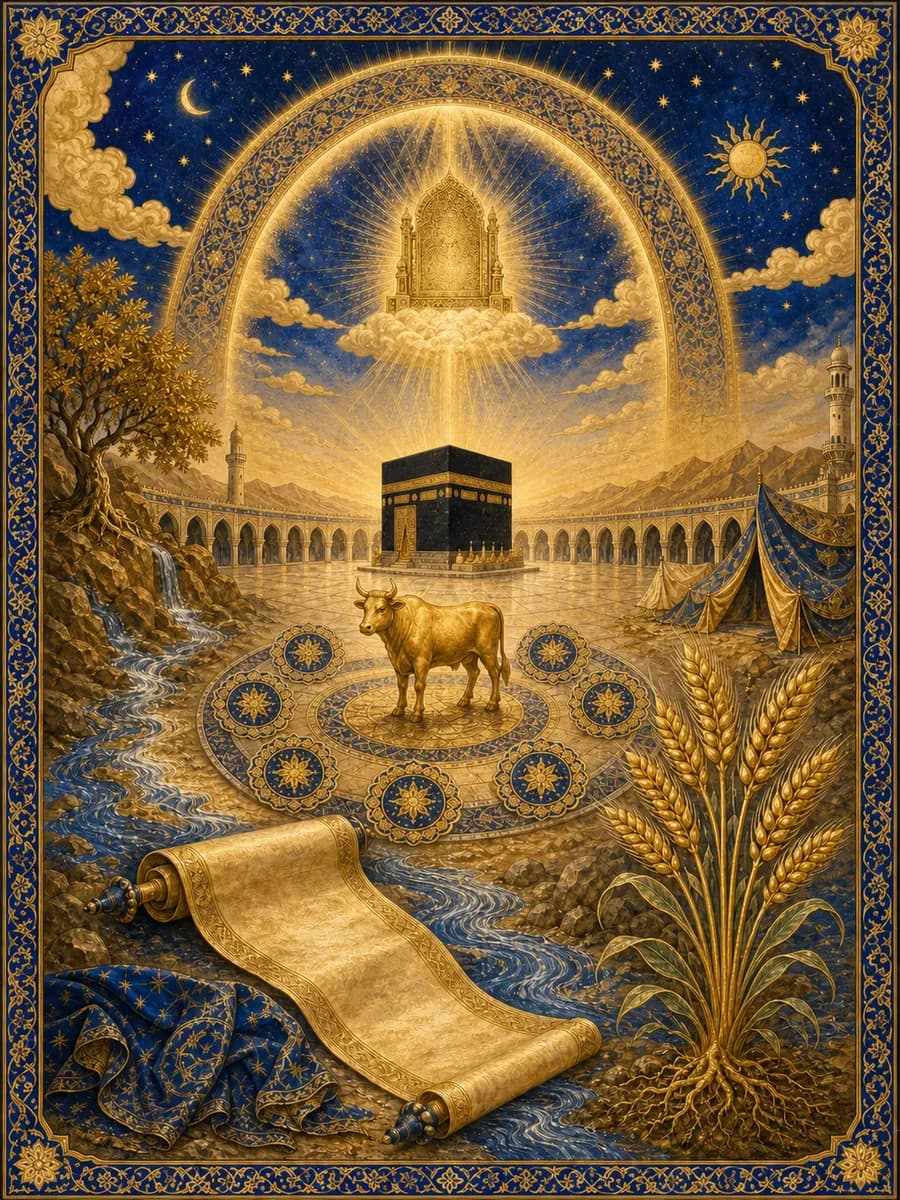 Illuminated painting for sura Al-Baqara