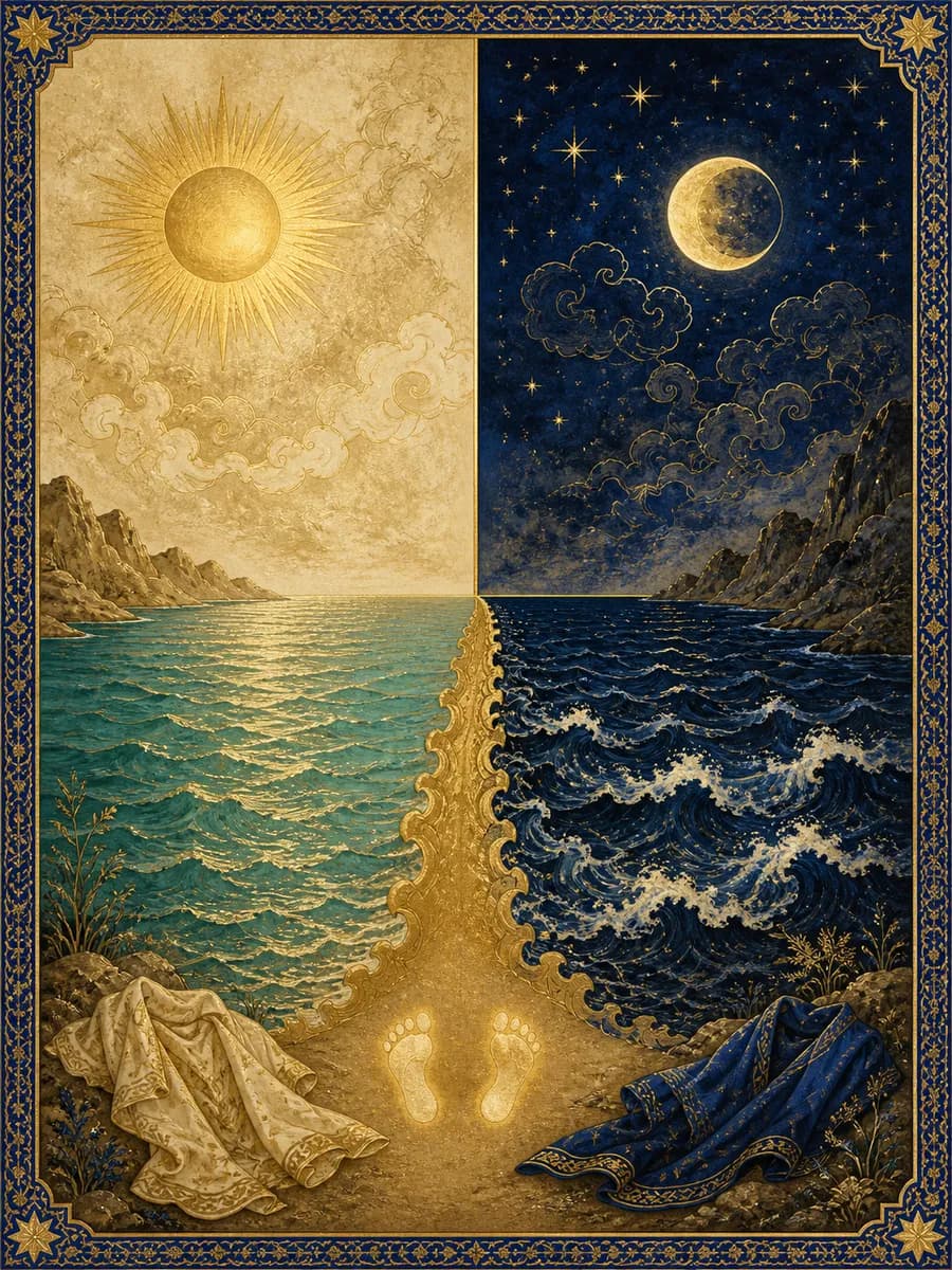 Illuminated painting for sura Al-Furqaan