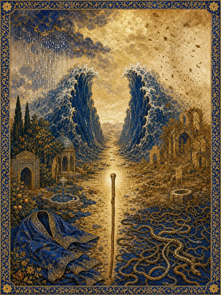 Illuminated painting for sura Ash-Shu'araa