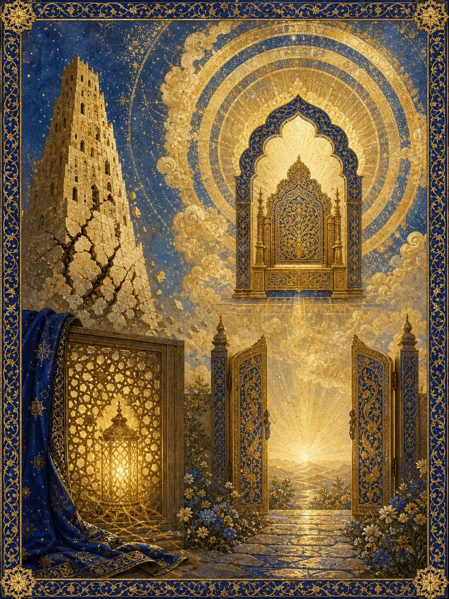 Illuminated painting for sura Al-Ghaafir