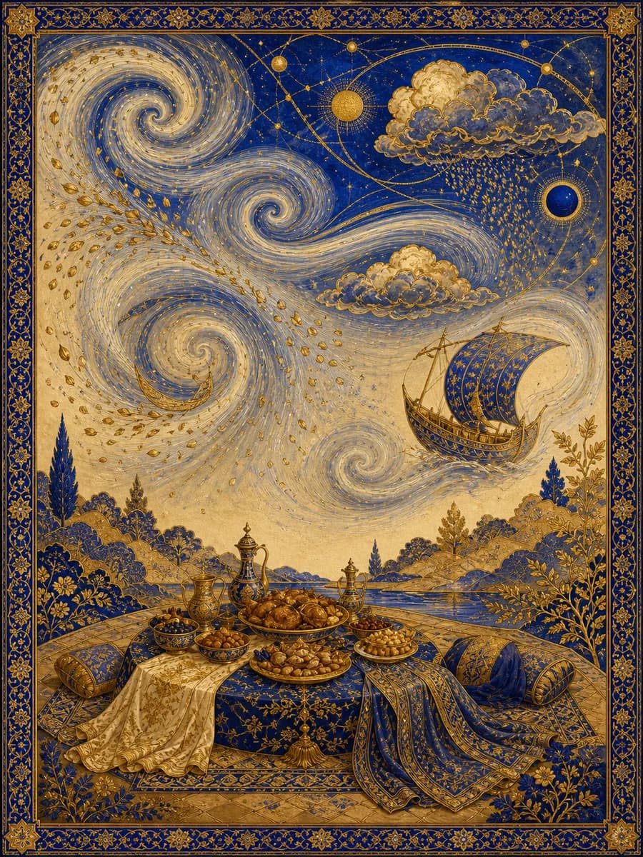 Illuminated painting for sura Adh-Dhaariyat
