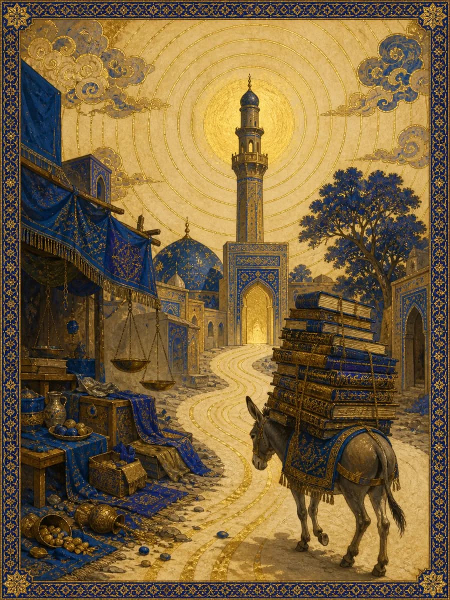 Illuminated painting for sura Al-Jumu'a