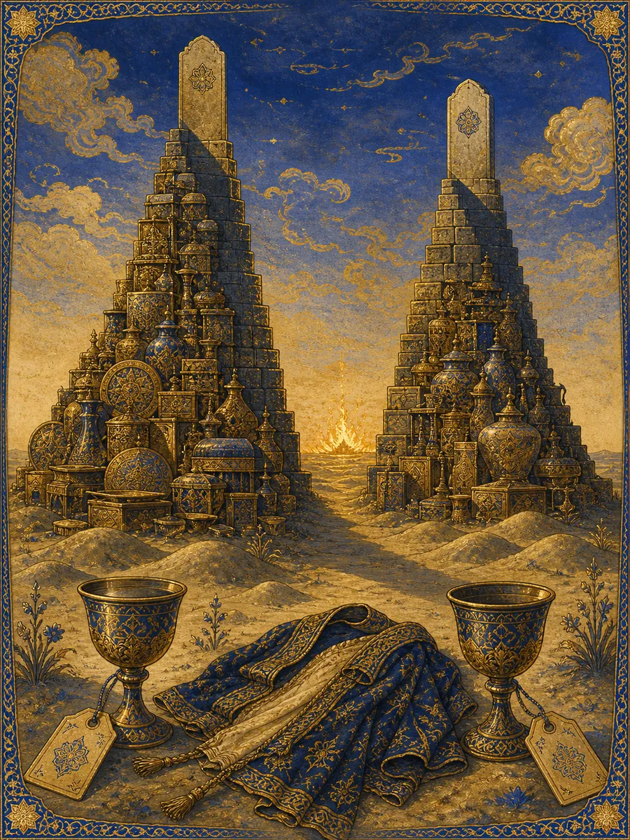 Editorial illuminated painting for At-Takaathur, sura 102