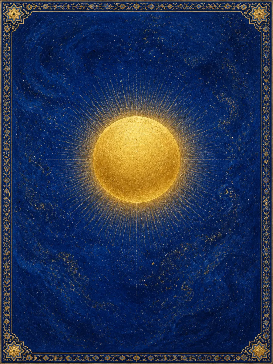 Editorial illuminated painting for Al-Ikhlaas, sura 112