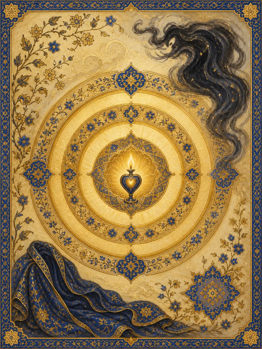 Editorial illuminated painting for An-Naas, sura 114