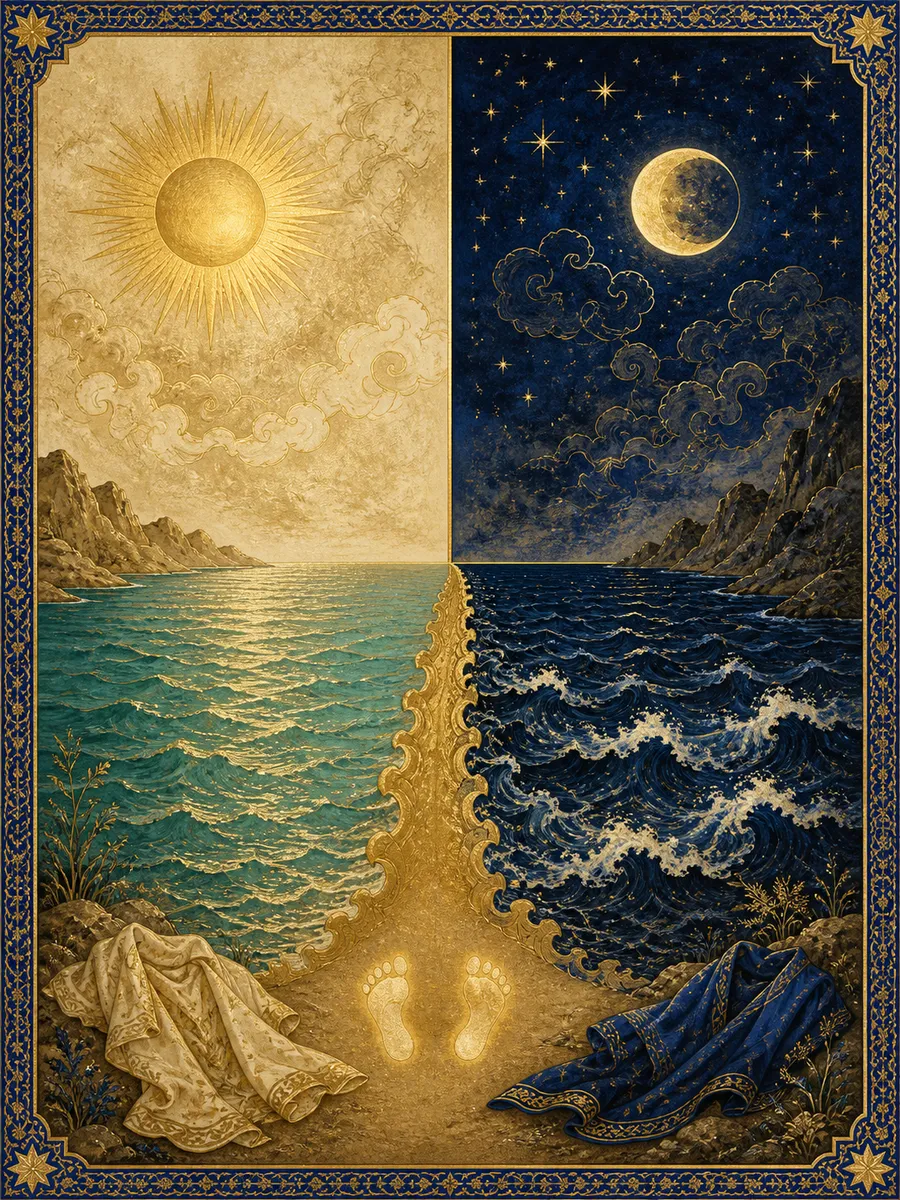 Editorial illuminated painting for Al-Furqaan, sura 25