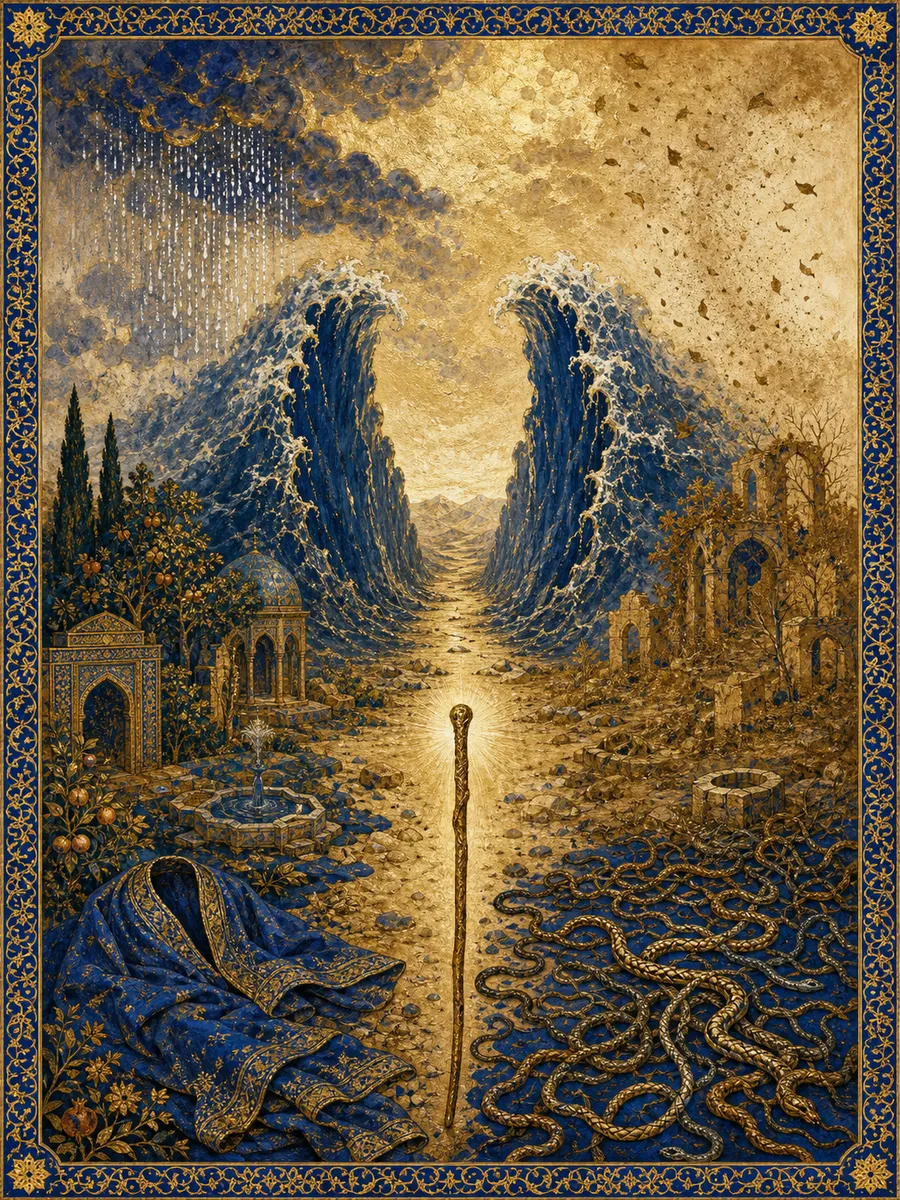 Editorial illuminated painting for Ash-Shu'araa, sura 26