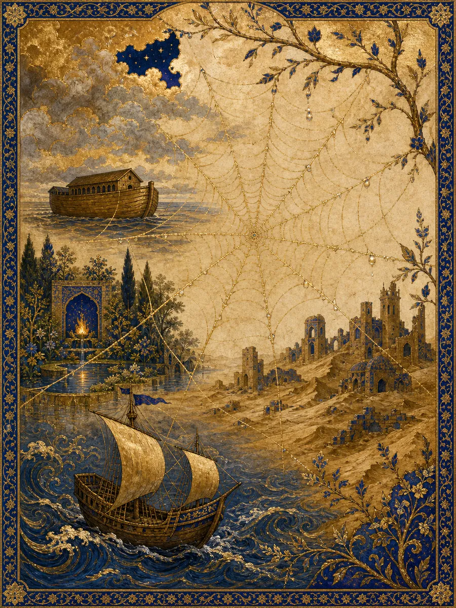 Editorial illuminated painting for Al-Ankaboot, sura 29