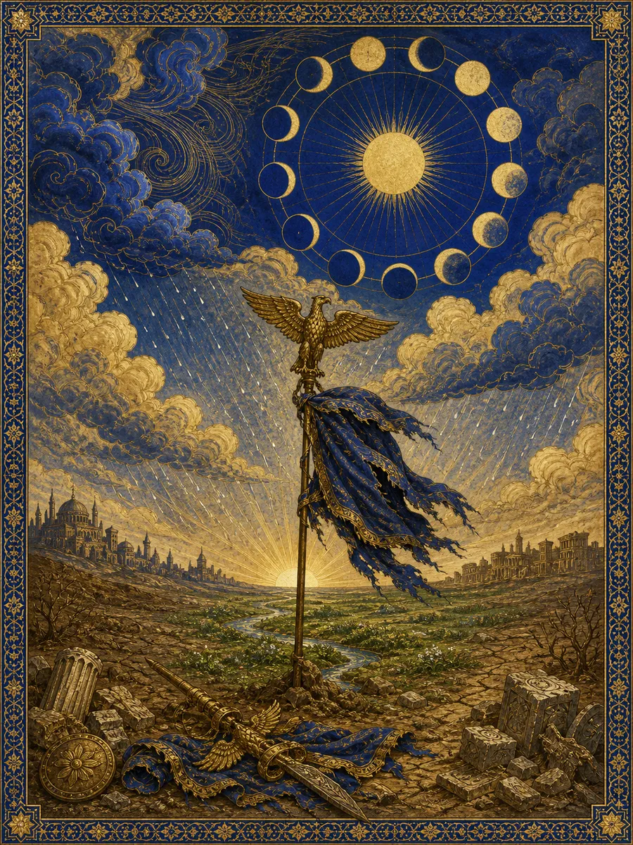 Editorial illuminated painting for Ar-Room, sura 30