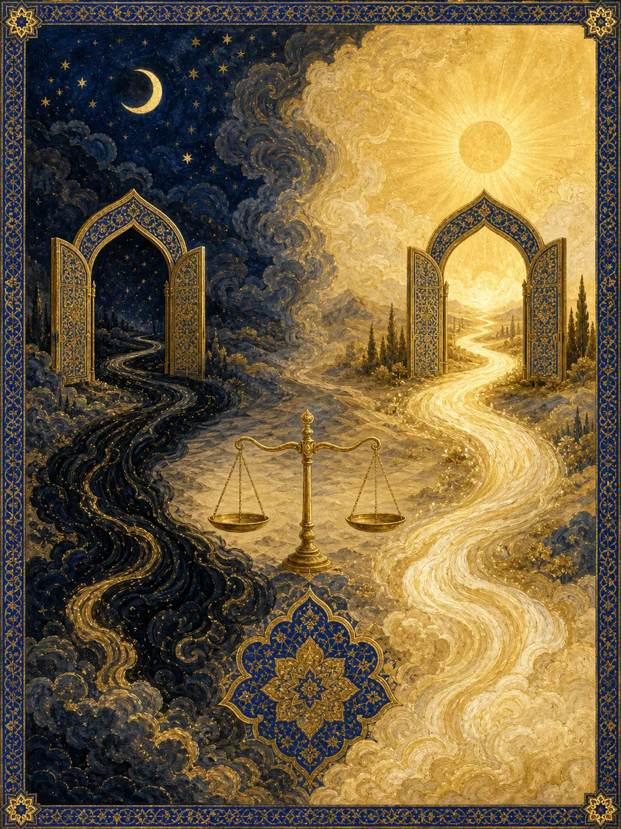 Editorial illuminated painting for Az-Zumar, sura 39