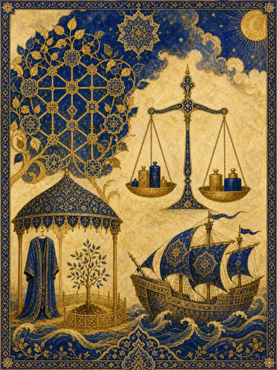 Editorial illuminated painting for An-Nisaa, sura 4