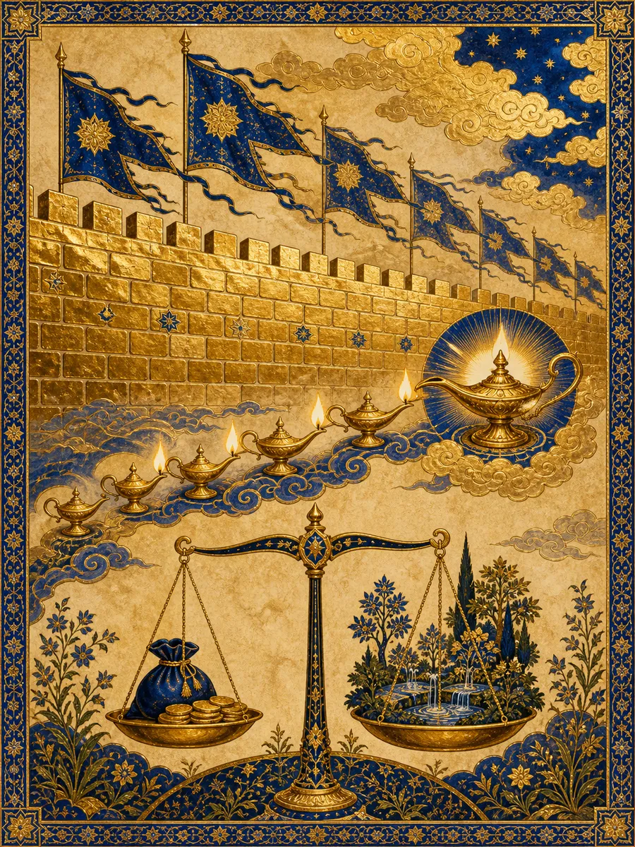 Editorial illuminated painting for As-Saff, sura 61