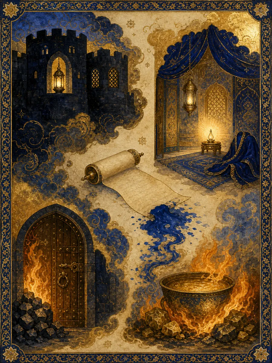 Editorial illuminated painting for At-Tahrim, sura 66