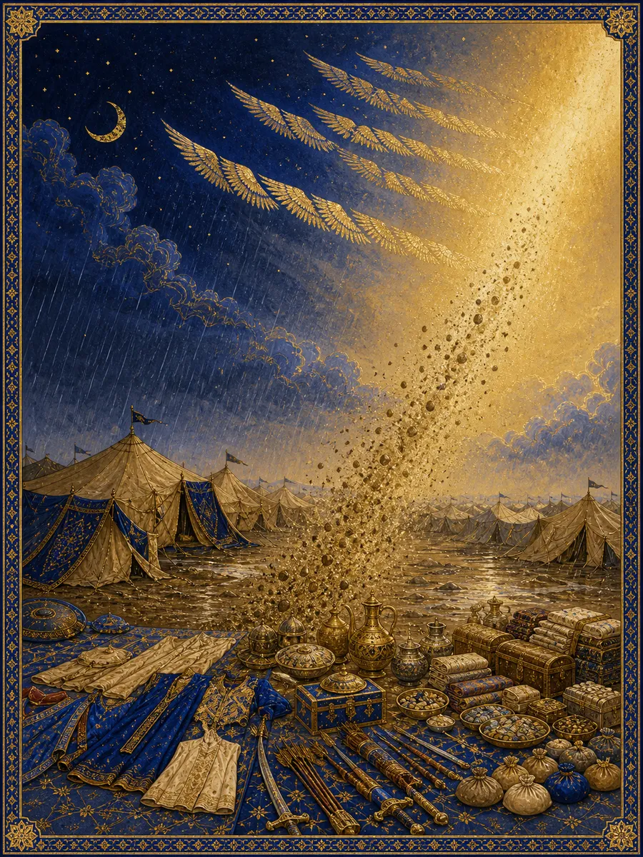 Editorial illuminated painting for Al-Anfaal, sura 8