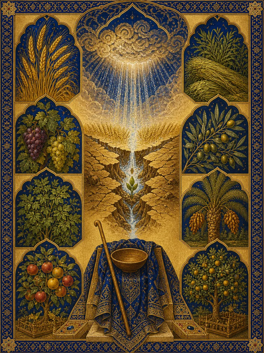 Editorial illuminated painting for Abasa, sura 80