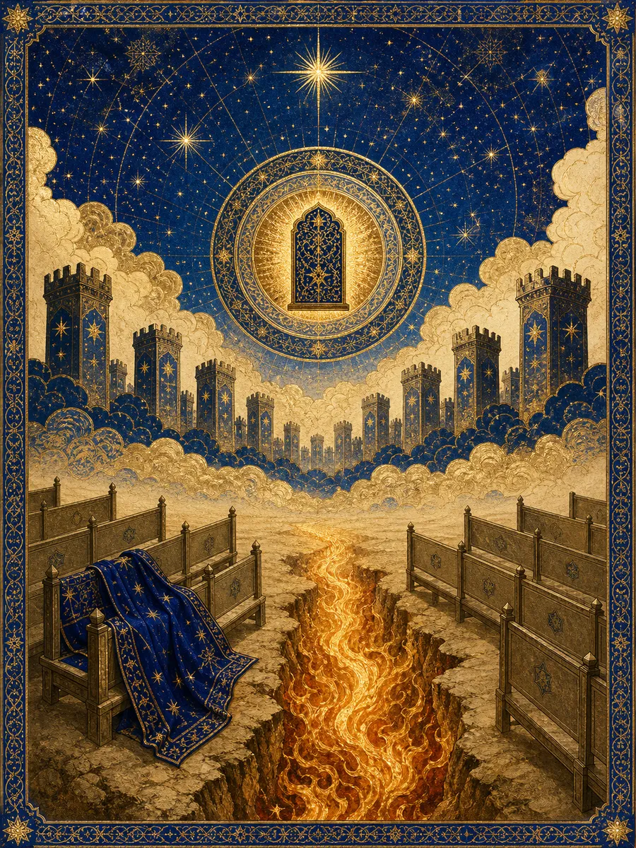 Editorial illuminated painting for Al-Burooj, sura 85